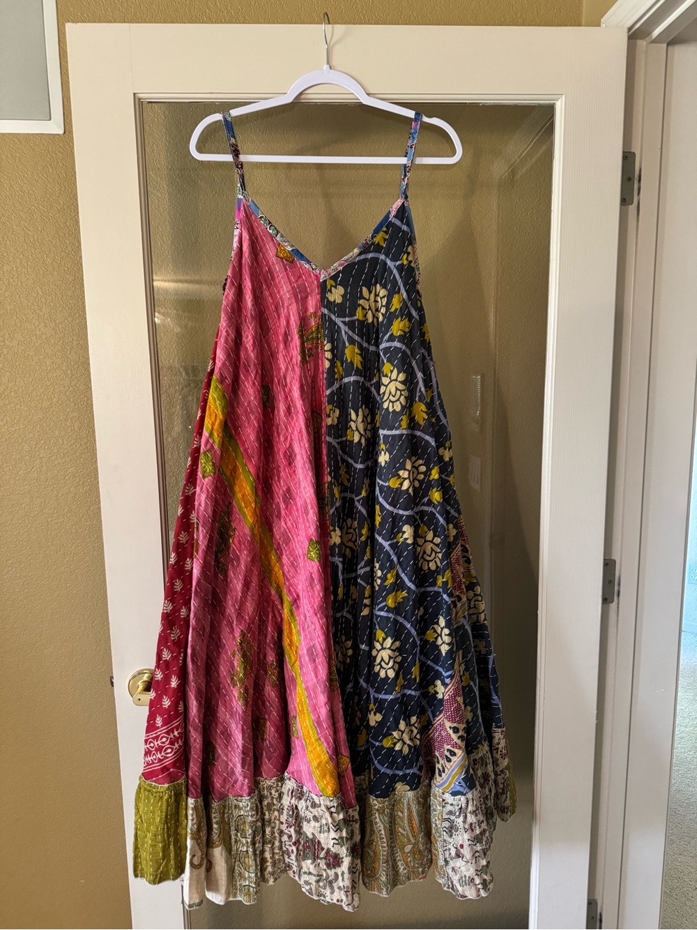 Kantha women's dress with pockets in both sides fits a size small to X-Large - Picture 4 of 9